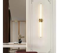 Applique da Parete Interni LED Lampada da Parete Moderna Lunga Lineare Design Decorativa Lampada a Muro Oro Ferro per Soggiorno Camera da Letto Corridoio (Luce Neutra,60cm)