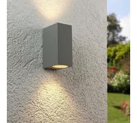 APPLIQUE DA PARETE INTERNO ESTERNO IP65 PORTA FARETTO GU10 ES55G GRIGIO