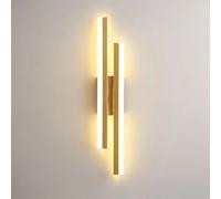 APPLIQUE DA PARETE INTERNO LED 16W 1800LM ORO LAMPADA MODERNA CON 3 LUCI