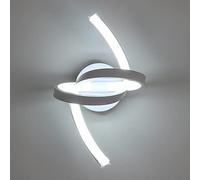 Applique da Parete Interno LED, 18W Lampada da Parete Moderna Design Spirale, 6500K Luce Bianca Fredda, Lampada a Muro in Acrilico per Camera da letto, Corridoio, Scale, Ingresso