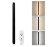 Applique da Parete Interno LED, 22W Lampada da Parete Dimmerabile con Telecomando e Funzione di Memoria, Moderno Lampada a Muro Camera da Letto Illuminazione per Soggiorno Corridoio Scale, Nero, 80CM