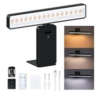 Applique da Parete Interno LED, Lampada da Parete Ricaricabile 3000 mAh, Illuminazioni da Pareti per Quadri Ruotabile e Rimovibile, 5 Dimmerabile Luce da Muro Senza Fili con Telecomando (3 Colori)