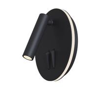 Applique Da Parete Interno Moderno Ios 176 Alluminio Nero Luce Led Integrato 10W [EEK: A++]