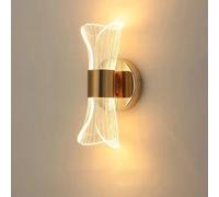 Applique da Parete Interno Oro 12W Lampada da Parete Moderno in Acrilico 3