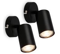 APPLIQUE DA PARETE INTERNO SET 2 PEZZI ATTACCO GU10 MAX 9W PER CAMERA DA LETTO