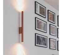 Applique Da Parete Interno Su Giù 40 Cm Alta B: 2,5 Cm Inclusa 2x LED G9 Rame