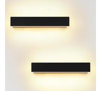 Applique da parete Kingwei 10W EU1321B 2 Pezzi per interno NERO