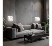 Applique da Parete Lampada da Pavimento Kristallleuchte Soggiorno Cromo 2er Set [EEK: Non valutato]