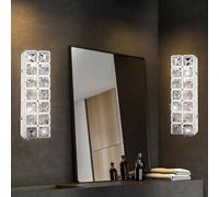 Applique da Parete Lampada di Cristallo LED Soggiorno Cromo Pavimento 2er Set
