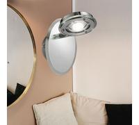 Applique da Parete Lampada Faretto Regolabile LED Soggiorno Lettura Cromo