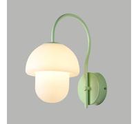 Applique da parete - Lampada interni con paralume in acrilico a 1 luce for arredamento rustico, ideale for soggiorno, camera letto e altro ancora(Green)