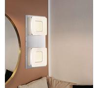 Applique da Parete Lampada LED Letto 2 Fiamma Pavimento Satinato H 43cm