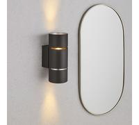 Applique da Parete Lampada LED Soggiorno Specchio Luce Up Down Nero H 20 CM