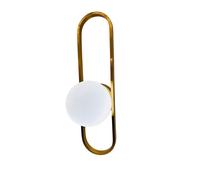 Applique da parete lampada muro in metallo bronzo con sfera attacco lampadine G9 [EEK: A]