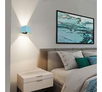 Applique da Parete Lampada Pavimento LED Soggiorno Blu Antico Up Down H 9,8 CM [EEK: Inaditato]