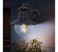 Applique da Parete Lampada per Esterni Balcone Lanterna Ruggine 1 Fiamma H 27 CM [EEK: Inaditato]