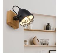 Applique da Parete Lampada Scrivania Camera Letto Legno Orientabile [EEK: Inaditato]