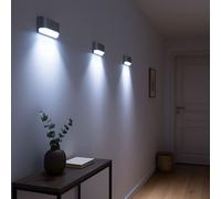 Applique da Parete Lampada Treppenhausleuchte Movimento Batteria 4x LED 3er Set