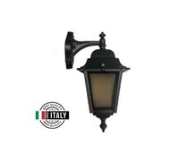 APPLIQUE DA PARETE LANTERNA PICCOLA DOWN NERA ESTERNO 1X27 NIZZA MORETTI