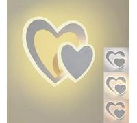 Applique da Parete LED 12W Design Doppio Cuore Sovrapposto Moderno IP20 Interno