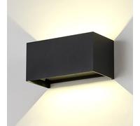Applique da Parete LED 24W Cubo XXL Luce Up&Down Alette Regolabili IP65 Esterno