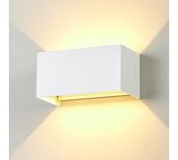 Applique da Parete LED 24W Cubo XXL Luce Up&Down Alette Regolabili IP65 Esterno