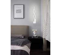 Applique da parete led 9w lampada muro spirale intrecciato bianco design moderno