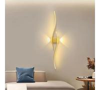 Applique da Parete LED Interno, Moderna Oro Lampada da Parete soggiorno Linea Lunga Up Down Lampada a Muro Alluminio 3 Colori Dimmerabili per Camera da Letto Soggiorno Corridoio 100cm