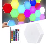 Applique da Parete LED Luci Esagonali RGB 3PEZZI Con Telecomando IP20 Da Interni
