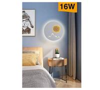 APPLIQUE DA PARETE LED MODERNA RETROILLUMINATO TONDO 16W 3 TONALITÀ LUCE E48-B3C