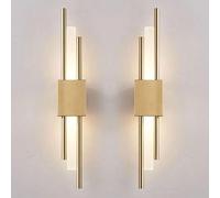 Applique da Parete lineare a LED Nera, Applique Lunghe, Set di 2 Decorazioni da Parete per Interni, Illuminazione da Parete per corridoio, Lampada da Parete Moderna nordica per Camera da Letto, c