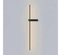 Applique da Parete Lineare Nera Moderna, Lampada da Parete A LED con Barra Luminosa da Parete Minimalista, Applique Geometriche A Striscia Lunga, Applique A 3 Colori per Soggiorno Camer, 120cm
