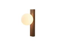 Applique da Parete Lunga Moderna e Minimalista - Lampadario con Paralume in Vetro e Base in Legno per Camera da Letto, Soggiorno, Bagno, corridoio, Elegante Lampada Decorativa