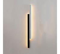 Applique da Parete Lunga per Interni, Applique da Parete con Striscia di Metallo in Ferro e Paralume in Acrilico Bianco, Moderne lampade da Parete a LED da 27 W, Semplice Lampada d'atmosfera Line