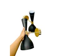 Applique da parete Mate Black Applique da parete Diabolo italiana in ottone...