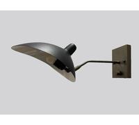 Applique da parete metà secolo 1 luce regolabile - ottone patinato antico - l...