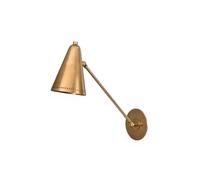 Applique da parete metà secolo moderno in ottone grezzo fatto a mano Sputnik