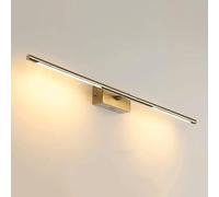 Applique da Parete Minimalista a Striscia Lunga per Mobiletto Bagno, Specchio, Mobiletto, Specchio, Illuminazia Led Moderna, Compatibile con Illuminazia Specchio, Lusso/Oro/60 cm