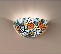 BUTTERFLY Applique Tiffany con farfalle 32cm 1 luce attacco E27