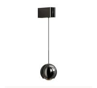 Applique da parete moderna a LED a forma di globo, in alluminio, con paralume in vetro trasparente, 3 modalità di colore, stile nordico, con cavo retrattile, 5W, illuminazione contemporanea Art Déco.