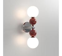 Applique da Parete Moderna a LED Color Crema, con Illuminazione su e Giù, per la casa, in Acrilico Bianco Latte, Applique da Parete cablate in Metallo Cromato da 12 W, Lampada da Parete Creativa