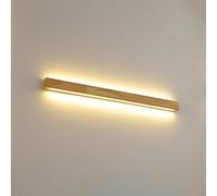 Applique da Parete Moderna a Led con Luce Lineare, Rettangolare, per Bagno, Specchiera, Paralume in Pvc, in Legno Di Gomma, per Scale, Corridoi, Comodino, 23,6"/31,4"/39,3"/6000K/60Cm/3000K/60 cm