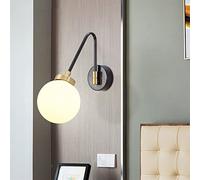Applique da Parete Moderna a LED con Sfera di Vetro Girevole, per Camera da Letto, Ristorante, Studio, Applique da Parete
