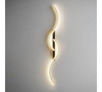 Applique da parete moderna a LED, lampada da parete a spirale alta, lampada da parete dorata con 3 temperature di colore variabili, illuminazione decorativa minimalista per soggiorno, corridoio, scale