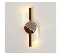 Applique da Parete Moderna a LED per Soggiorno, Camera da Letto, Comodino, da da Parete a LED per Interni, corridoio, Decorazione per la casa, Illuminazione da Parete per Interni (Colore Noce)