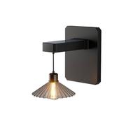 Applique da Parete Moderna a Led Solare per Esterni, Impermeabile Ip65, con Accensiautomatica Dal Tramonto All'Alba e Paralume Plissettato, Ideale per Giardino, Patio, Veranda, Recinzione, Vialetto, C