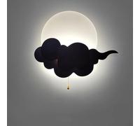 Applique da Parete Moderna e Minimalista in Legno a Led da 17,7", Luce Calda da 16 W, Elegantedario con Interruttore a Catena in Acrilico per Camera da Letto e Cucina, Illuminazicontemporanea in Legno