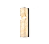 Applique da Parete Moderna Effetto Marmo,Da da Esterno da 18 W a Luce Bianca Calda con Corpo in Resina e Base in Acciaio Inossidabile,Da da Esterno Impermeabile per Ingresso, Patio, Veranda, Cancello