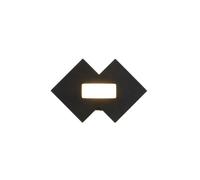 Applique da Parete Moderna Geometrica a Doppio Diamante, Luce Bianca Calda da 6W per Esterni, con Corpo in Alluminio Pressofuso, Impermeabile, con Emissiluminosa Verso L'Alto e Verso il Basso, Ideale