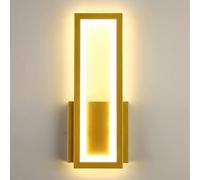 Applique da parete moderna in ferro dimmerabile a tre colori Lampada comodino 17 W rettangolare Lanterna for interni,Plafoniera